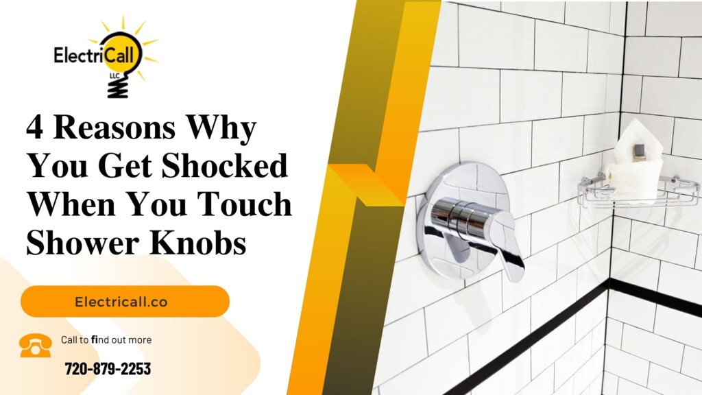 Denver electrician checking bathroom grounding to stop electric shocks from shower fixtures