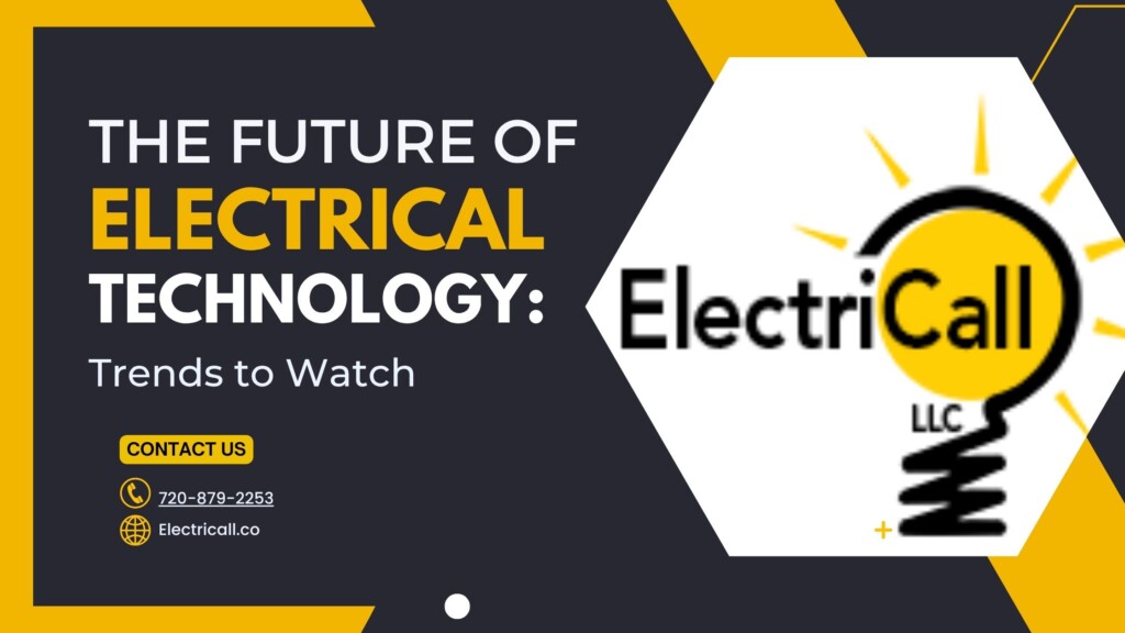 Future electrical technology trends in Denver, CO featuring electric vehicles, smart home automation, and renewable energy innovations.