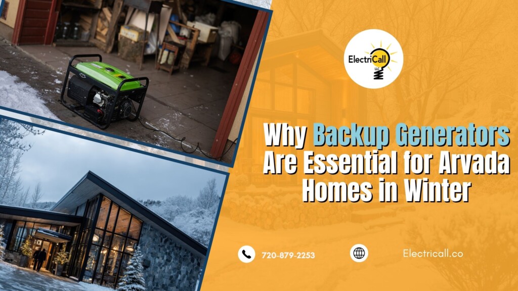 ElectriCall electrician installing standby backup generator for an Arvada, CO home to maintain power and safety during Colorado winter outages.