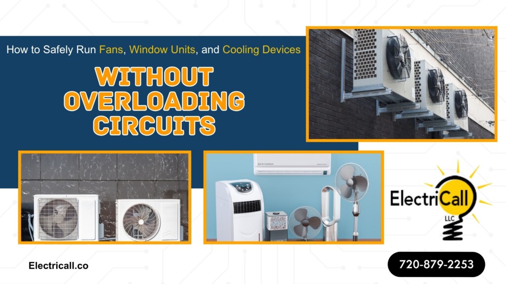 How to safely run fans, window air conditioners, and cooling devices without overloading circuits — expert electrical safety tips from ElectriCall LLC for Colorado homeowners.