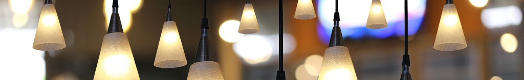 cone-shaped light bulb cover in focus